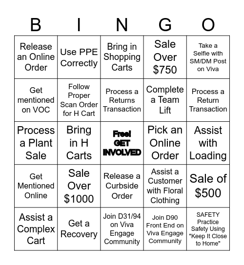 BINGO BONANZA Bingo Card