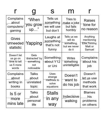 Bingo Card