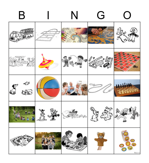 Les jouets et les jeux Bingo Card