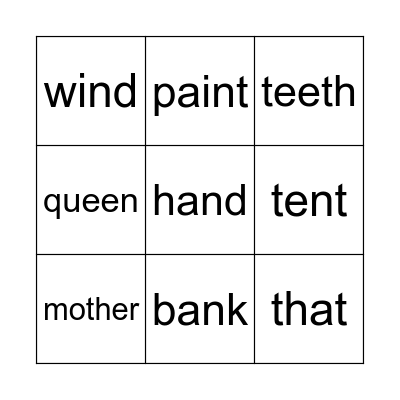 Phonics 4 - Unit 5 & 6 Bingo Card