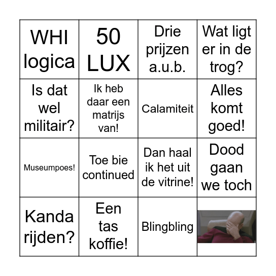 Bingo van de week Bingo Card