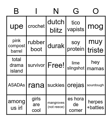 SFS Bingo Card