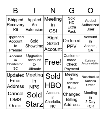 Lashae's Bingo Challenge Bingo Card