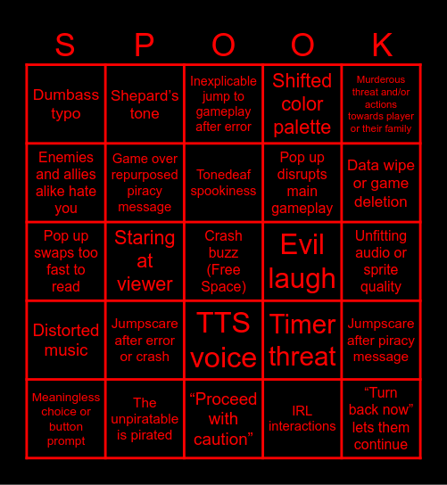 Fake Anti Piracy Screen Bingo V2 (now more concise) Bingo Card