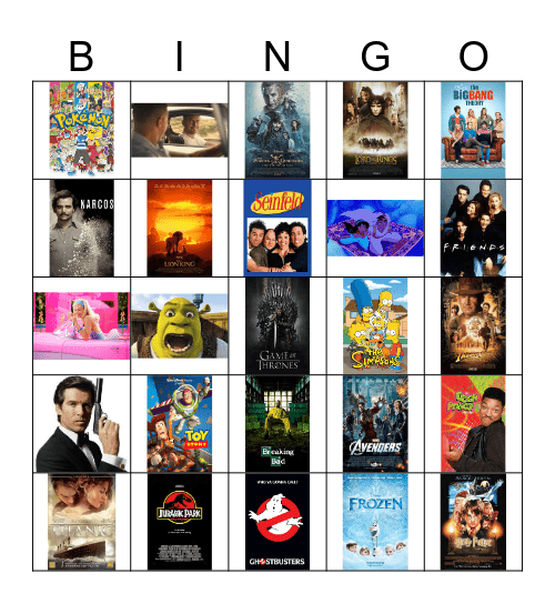 film/serie bingo Card