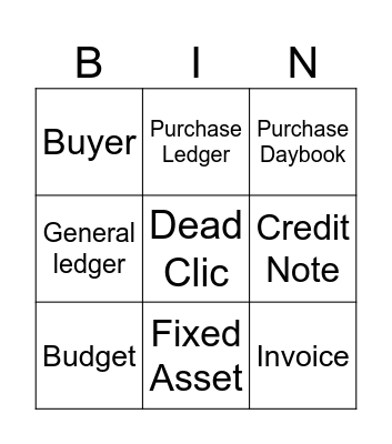 Recap! Bingo Card