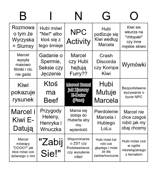 Dom Starców Bingo Card