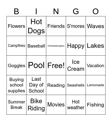 B- Bingo Day Bingo Card