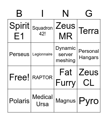 Invictus 2024 Bingo Card