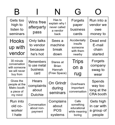 Cannatach Conference Bingo Card