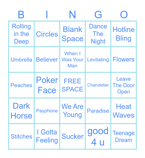 POP BINGO Card