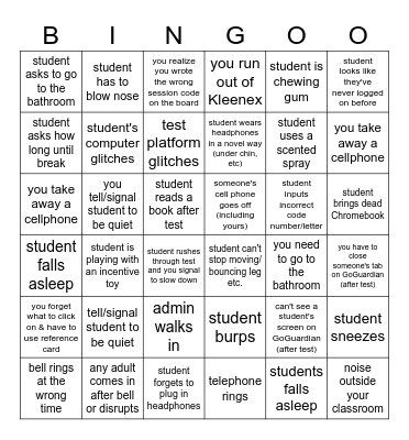 CAASSP Bingo Card