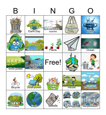 F9 Earth Day Bingo Card