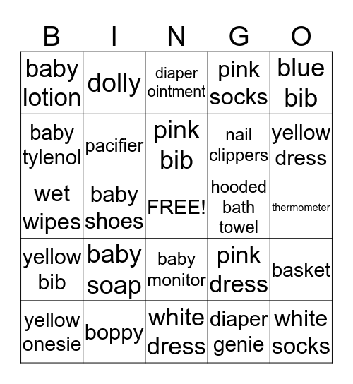 Baby Bailee Bingo! Bingo Card