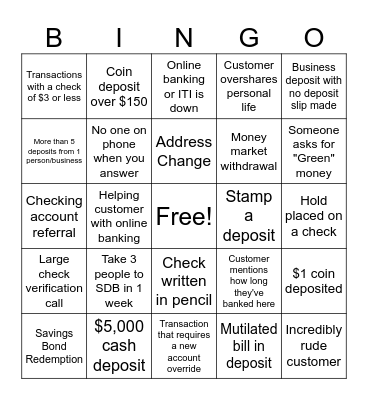 Teller Bingo Card