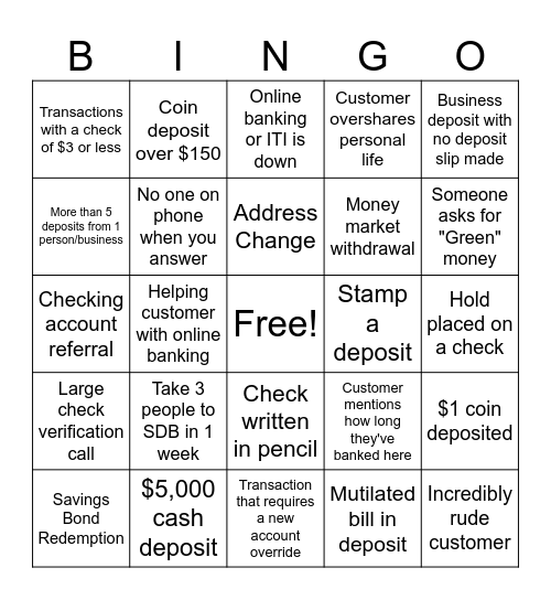 Teller Bingo Card