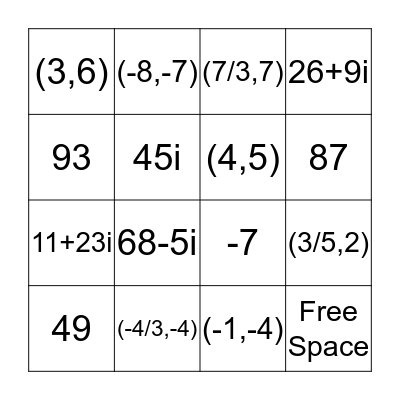 Bingo Card