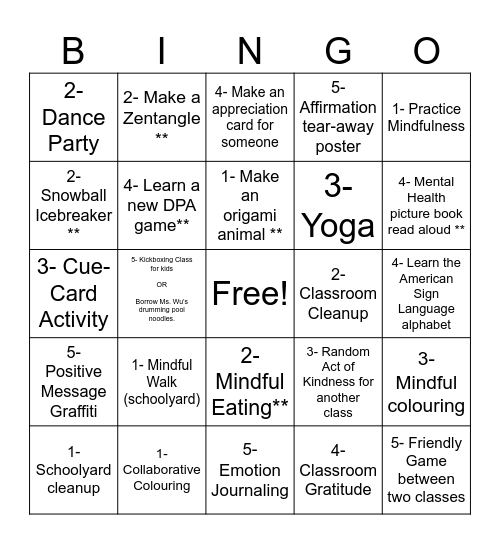 Bingo Card