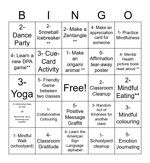 Bingo Card