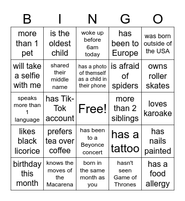 Staff Retreat BINGO Card