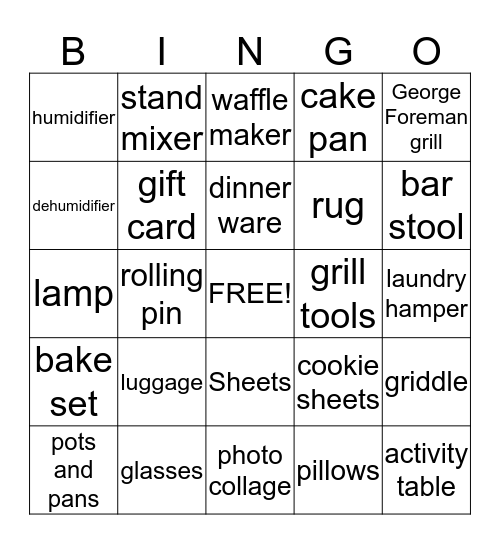 Ginger and Mark Forever! Bingo Card