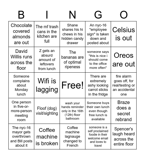 #nyc-16 Bingo Card