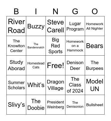 PPA Class of 2024 Picnic Bingo Card