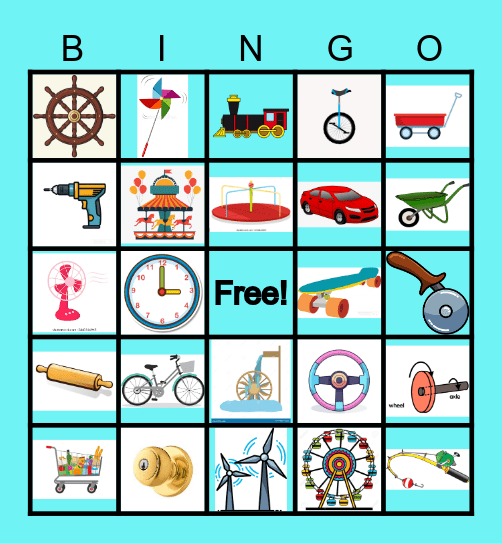 Wheels Bingo Card