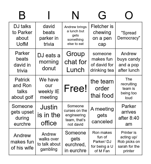 Universal Bingo Card