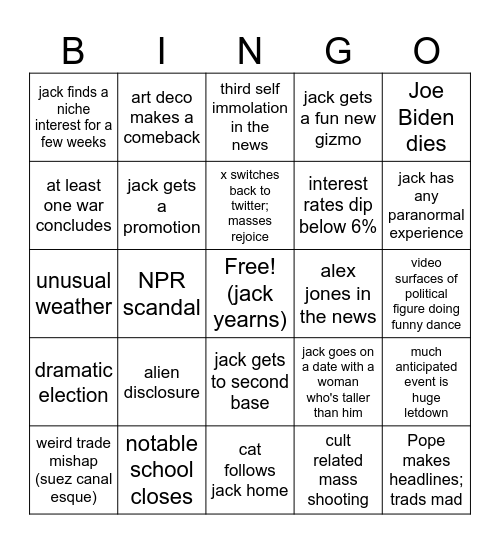 2024 bingo Card