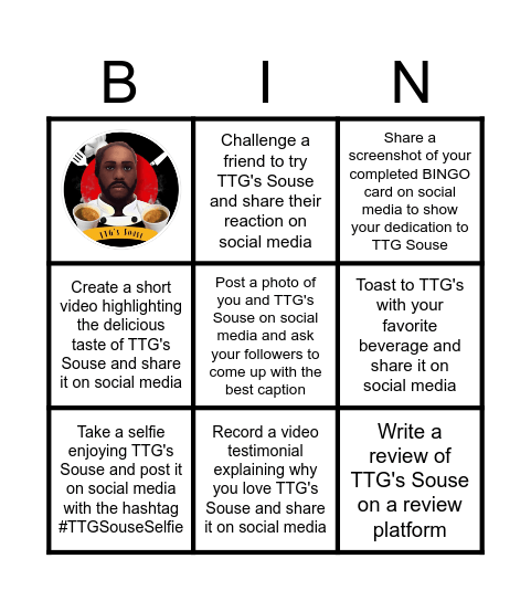 TTG's Souse BINGO Card