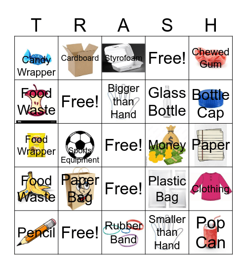 Trash Pick Up Bingo! Bingo Card