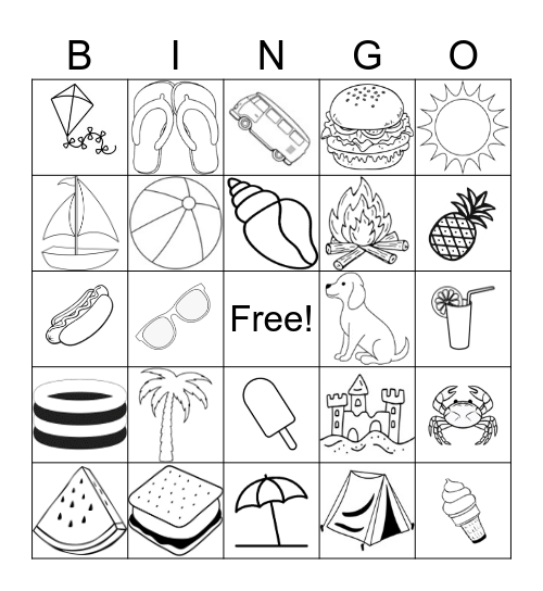 SUMMER BINGO! Bingo Card