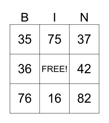 Ranja party bingo! Bingo Card