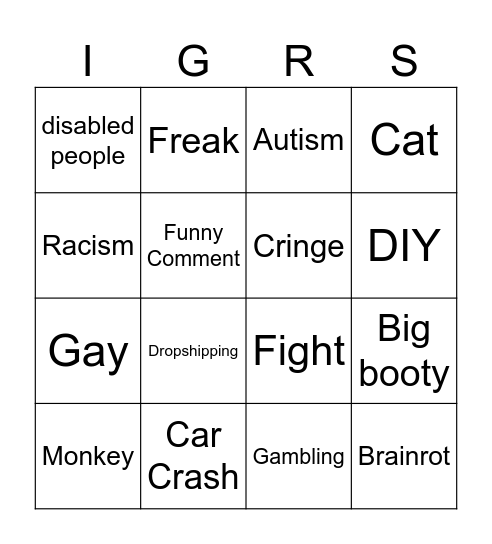 Ig Reels Bingo Card