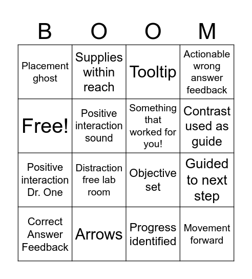 Labster Bingo Card