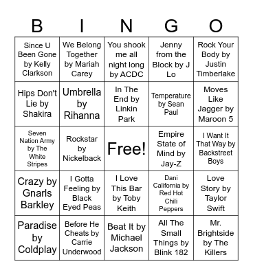 Singo Bingo Card