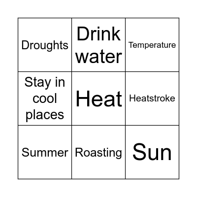 Heatwave Bingo! Bingo Card
