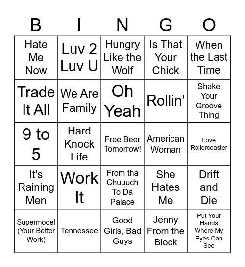 zMixed CD #5 Bingo Card