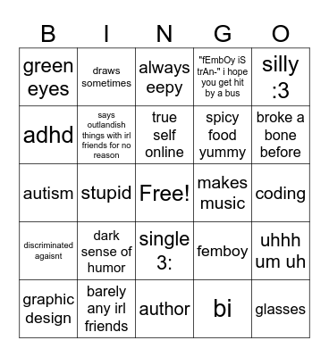 darkwxb bingo Card