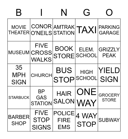Hour FOUR Bingo Card