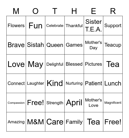 Majes-TEA Bingo Card