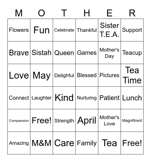 Majes-TEA Bingo Card