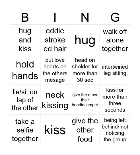 edward and eddie bingo Card