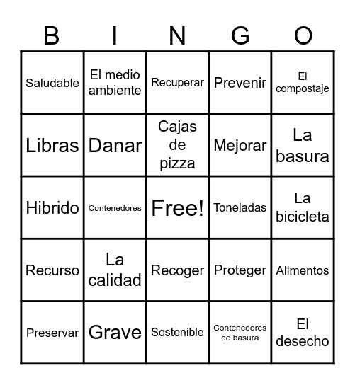 Bingo Card