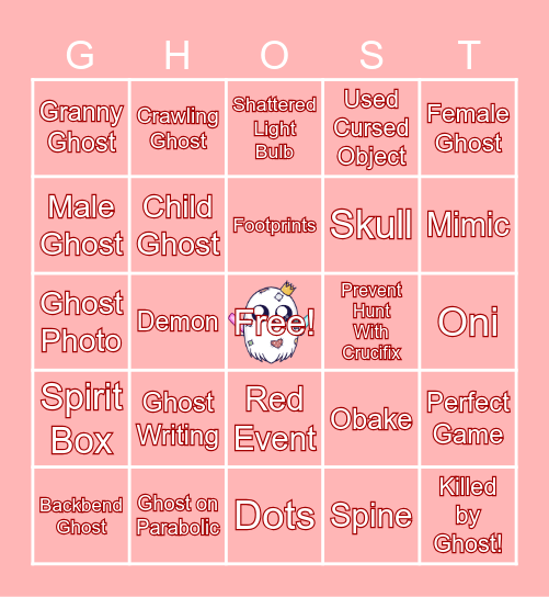 Pam's Phasmo Bingo! Bingo Card