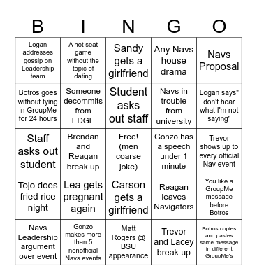 '24-'25 Schoolyear NAVS BINGO Card