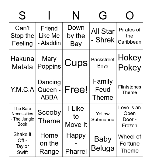 Create & Connect Bingo Card