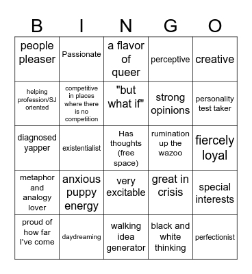 Nikki Kinnie Bingo Card