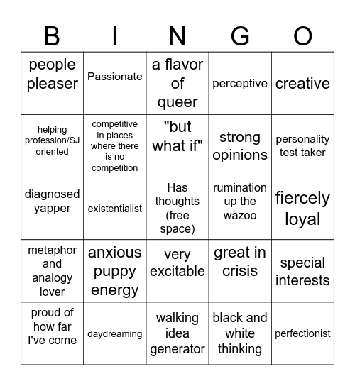 Nikki Kinnie Bingo Card